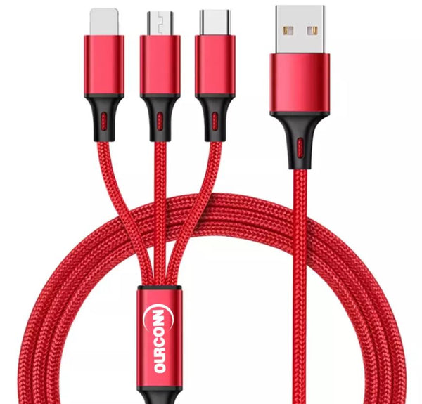 TecMax ™ 3-i-1 USB-kabel